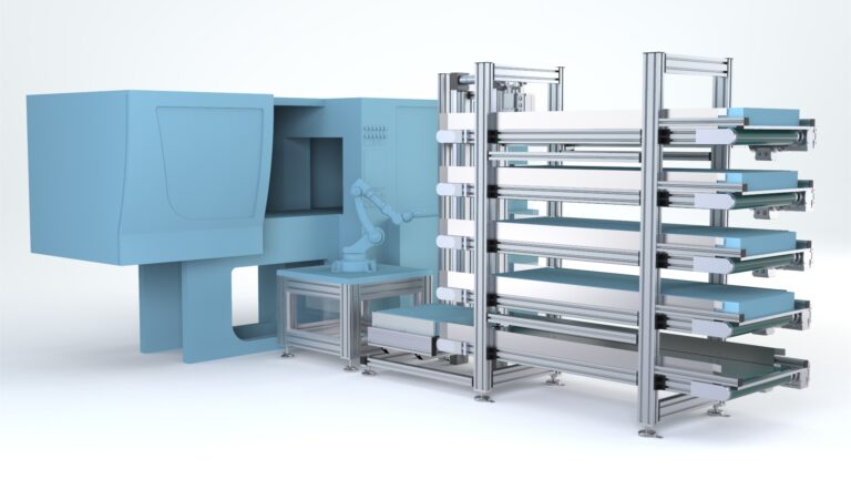 Mannlose Schicht dank individuellem Produktionspuffer durch Einsatz vom Etagenförderer