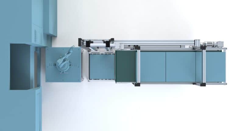 Pufflager Lösung durch Etagenförderer von oben