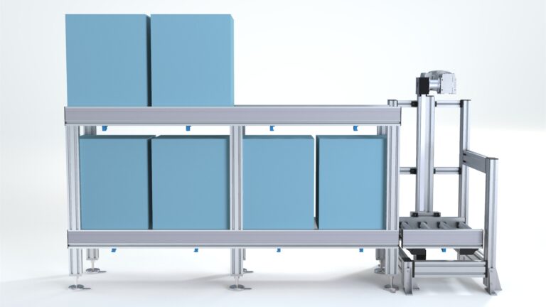 Produktionspuffer Lager durch Etagenförderer