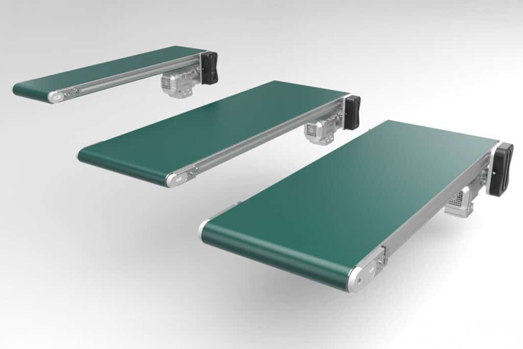 Robotunits Gurtförderer in verschiedenen Ausführungen – modulare Fördertechnik für industrielle Anwendungen