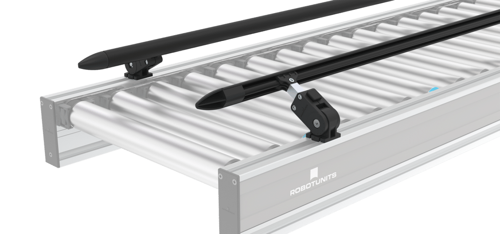 Rollenförderer R5S mit flexibler Seitenführung, anpassbar auf das Fördergut.