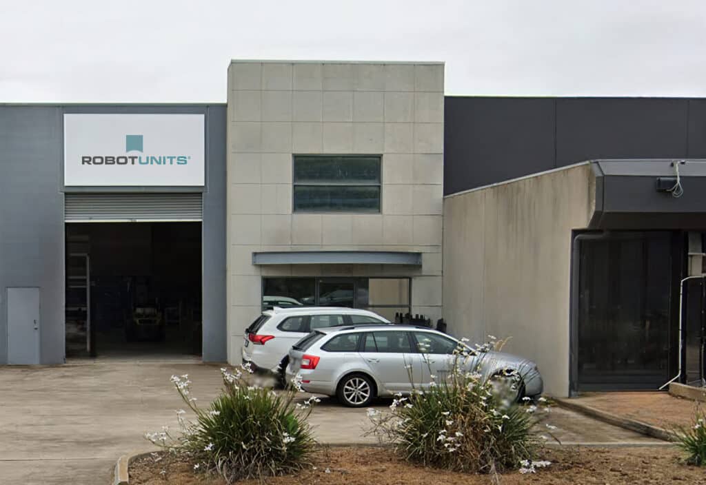 Außenaufnahme des Gebäudes von Robotunits Australia.
